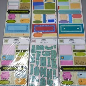 Set Of 6 Scrapbooking Stickers